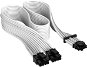 Stromkabel Corsair Premium Individually Sleeved 12+4pin PCIe Gen 5 12VHPWR 600 Watt Kabel Typ 4 - Weiß - Napájecí kabel
