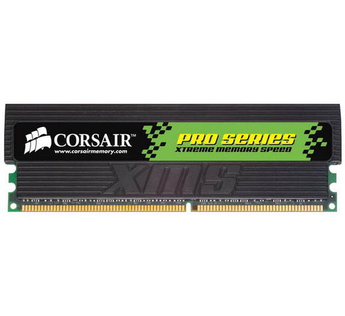1GB DDR 400MHz PC3200 CL2-3-3-6 Corsair XMS Black BOX, LED diody - - - Main image