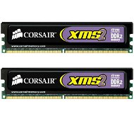 1GB (KIT 2x512MB) DDR2 675MHz PC5400 CL4-4-4-12 Corsair TWINX XMS2 Black BOX - vhodné pro DualChanne - -