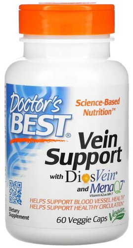 Doctor's Best Vein Support DiosVein and MenaQ7, 60 veg capsules - Dietary Supplement - Main image