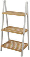 DOCHTMANN Shelf rack 3 tiers, shape A, 40 × 30 × 81,5 cm, white, bamboo - Shelving Unit