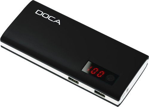 DOCA Powerbank 13000mAh QC black - Power Bank - Main image