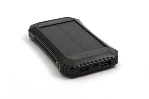 DOCA Powerbank Solar 10000mAh black - Power Bank - Main image