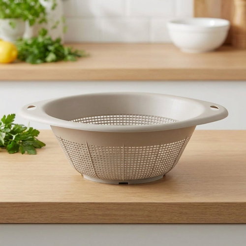 DOCHTMANN Plastic colander 30 cm beige - Colander - Main image