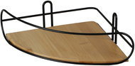 DOCHTMANN Corner shelf metal, bamboo black 20 × 20 × 7 cm - Shelf