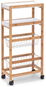 ZELLER Koupelnový regál 2 police, 2 koše, bambus, 40 × 22 × 83 cm, bílý  - Regál