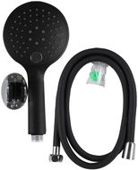 DOCHTMANN Sada sprchová hlavice 3 trysky, držák na stěnu a hadice 150 cm černá - Sprchový set
