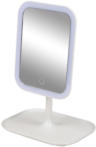DOCHTMANN Cosmetic mirror with stand and LED light 21 × 16,5 × 30 cm - Makeup Mirror - Main image