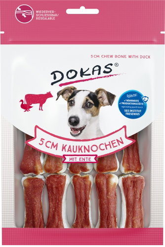 Dokas Cowhide bone with duck - 5 cm - Dog Treats - Main image