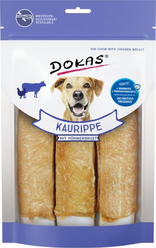 Dokas Beef skin ribs wrapped with chicken - 3 pcs - Dog Treats - Main image