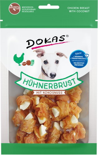 Dokas Chicken breast with coconut 60 g - Dog Treats - Main image