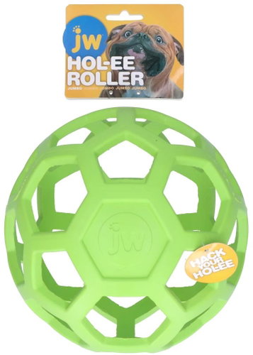 JW Hol-EE perforated ball 18 cm Jumbo - green - Dog Toy - Main image