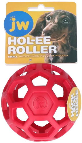 JW Hol-EE perforated ball 8 cm Small - red - Dog Toy - Main image