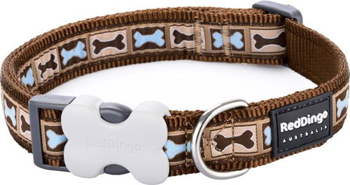 Red Dingo Bone Yard Brown 12 mm x 20-32 cm - Dog Collar - Main image