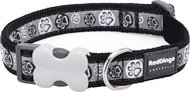 Red Dingo Paw Impressions Black - Dog Collar