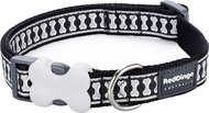 Red Dingo Bones Reflective Black 20 mm x 30-47 cm - Dog Collar