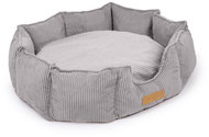 Dogeste round bed NEST corduroy, light grey - Pet Bed
