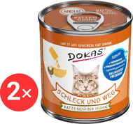Dokas Nápoj s kuracím mäsom a kokosovou vodou 2× 100 g - Maškrty pre mačky