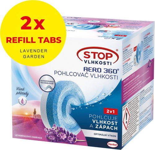 STOP HUMIDITY Aero 360° AROMATHERAPY relaxing lavender 2 x 450 g replacement tablets - Dehumidifier - Main image