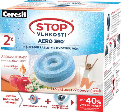 CERESIT STOP Humidity Aero 360 ° AROMATHERAPY energetic fruit 2 x 450 g - Dehumidifier - Main image