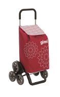 GIMI Tris Floral Red Shopping Trolley 56l - Shopping Trolley