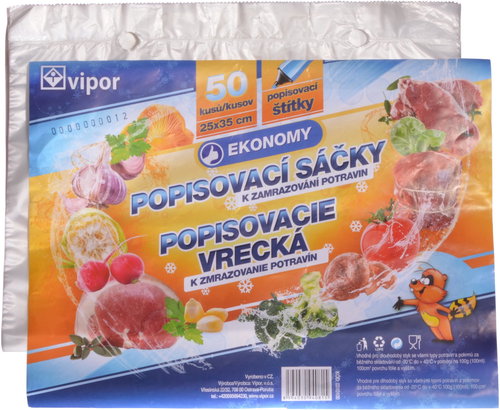 VIPOR HDPE, 25×35cm, 50 darab - Fagyasztó zacskó - Fő fotó