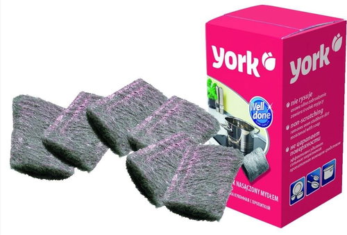 YORK wire brush with detergent 6 pcs - Steel wool - Main image