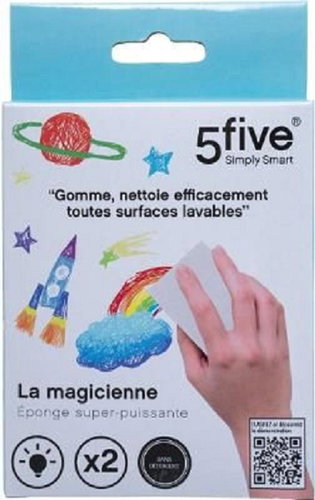 5FIVE Miracle cleaning sponge - Melamine nano sponge white 2 pcs - Nano sponge - Main image