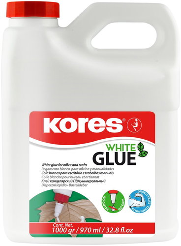 KORES White Glue 1 000 g - Folyékony ragasztó - Fő fotó