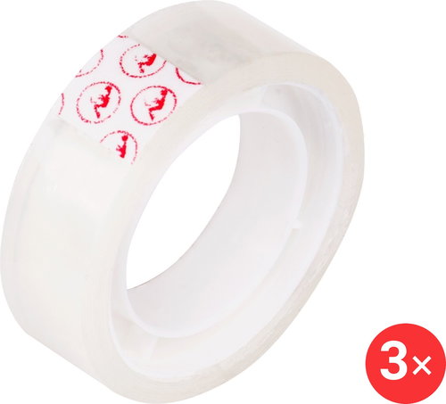 KORES transparent 33 m x 12 mm - 3er-Pack - Klebeband - Hauptbild