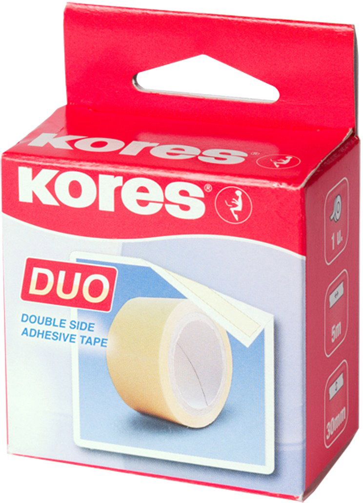 KORES Kétoldalú ragasztószalag DUO 5 m x 30 mm