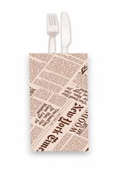 INFIBRA Newspaper Pocket with White Napkins 125 pcs - Paper Napkins