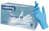 WALKING Nitrile Fit 100 ks, nitrilové, modré, S - Jednorazové rukavice