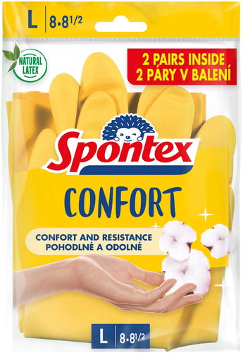 SPONTEX Confort size L, 2 pairs - Cleaning Gloves - Main image