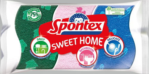 SPONTEX Sweet Home viscous sponge 3 pcs - Dish Sponge - Main image