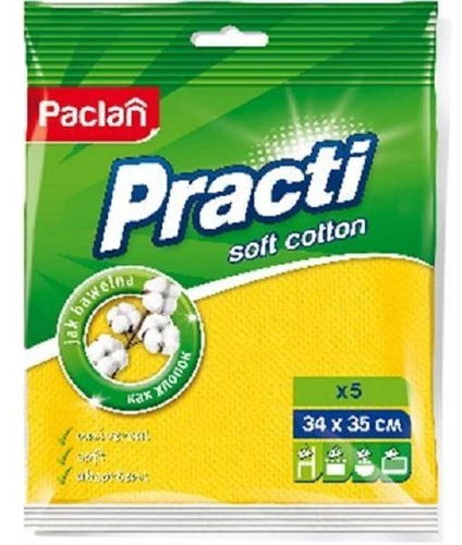 PACLAN Practi Univerzální jemná 34× 35 cm 5ks - Utěrka na auto - Hlavní obrázek