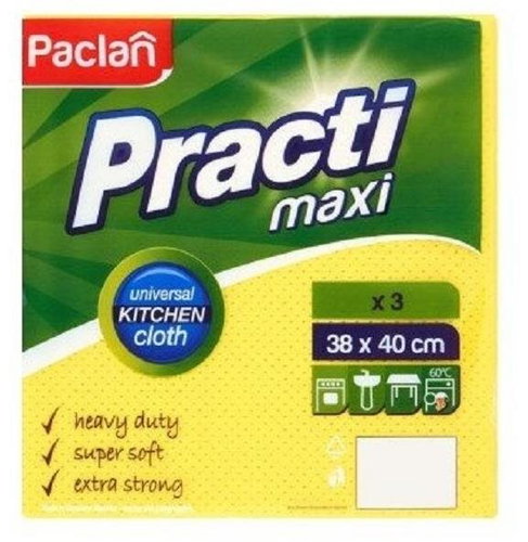 PACLAN Practi Universal - Viscose, Perforated 3 pcs - Car Microfiber Cloth - Main image