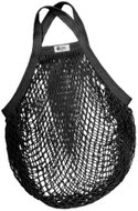 TIERRA VERDE síťovka z biobavlny s krátkým uchem, černá - Shopping Bag