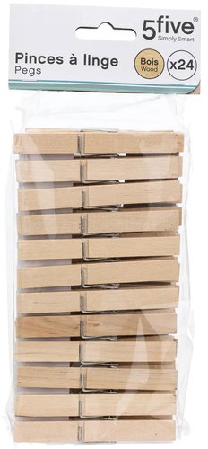 5Five ruhacsipesz, fa, 24 db - Ruhacsipesz - Fő fotó