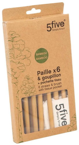 5Five sada brček bambus 6 ks - Straw - Main image
