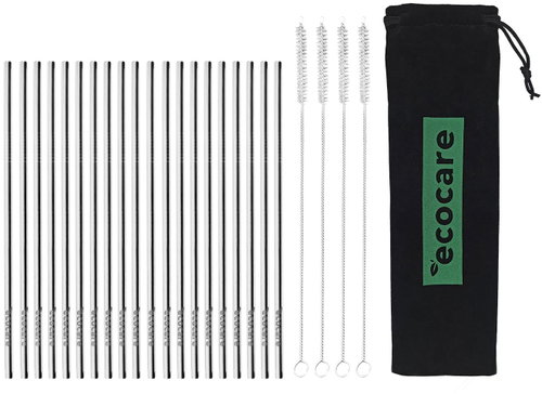 Ecocare Környezetbarát fém szívószál, ezüst, 21,5×0,6 cm, 20 db Fő fotó Ecocare Környezetbarát fém szívószál, ezüst, 21,5×0,6 cm, 20 db - Szívószál - Fő fotó