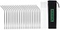 ECOCARE ekologická kovová brčka Silver 21,5 × 0,6 cm (20 ks) - Straw