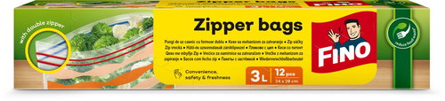 FINO Zipper 3 l, 12 db - Ételtároló tasak - Fő fotó