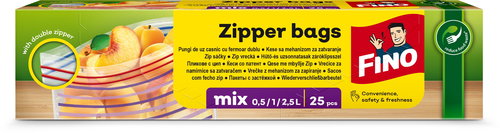 FINO Zipper, méret vegyes, 25 db - Ételtároló tasak - Fő fotó