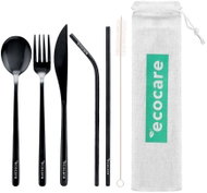 ECOCARE Travel cutlery set Black 5 pcs - Camping Cutlery