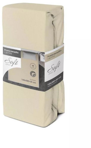 FARO Sheet 160 × 200 cm, beige - Bedsheet - Main image
