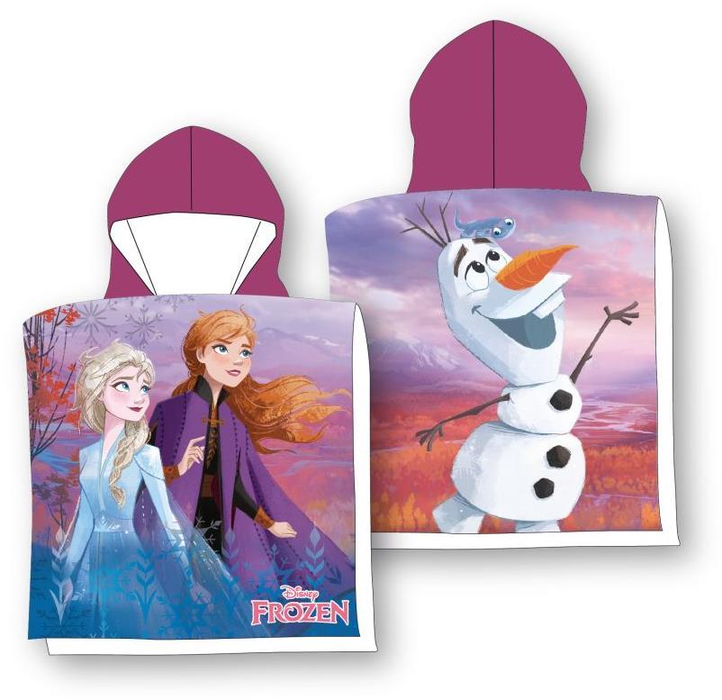FARO Gyermek poncsó Jégvarázs - Anna Elsa Olaf 55/110 cm