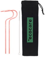 ECOCARE Eco-friendly metal straws Pink 2 pcs - Straw