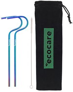 ECOCARE Eco-friendly metal straws Rainbow 2 pcs - Straw