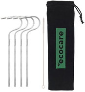 ECOCARE Ecological metal straws Silver 4 pcs - Straw